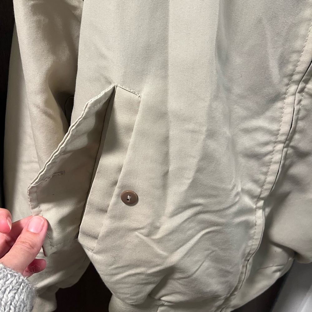 Saddlebrook Bomber Jacket Large Pockets Khaki Usa… - image 2